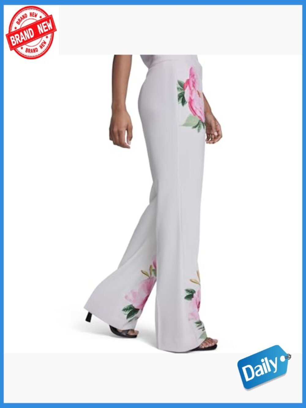 Mid Rise Trouser Flowy Jogger Drawstring Zipper - Picture 3 of 6